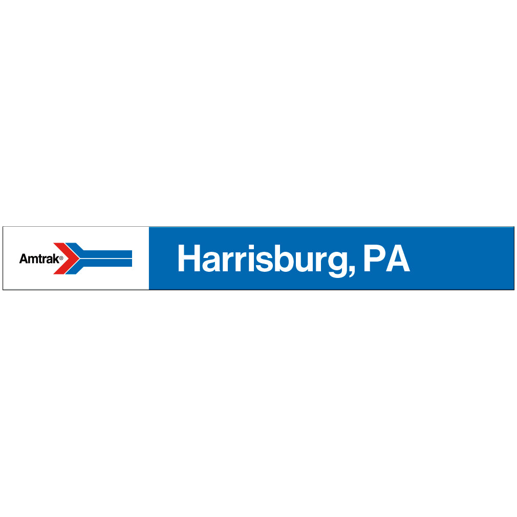 Amtrak Retro Harrisburg, PA Station Sign