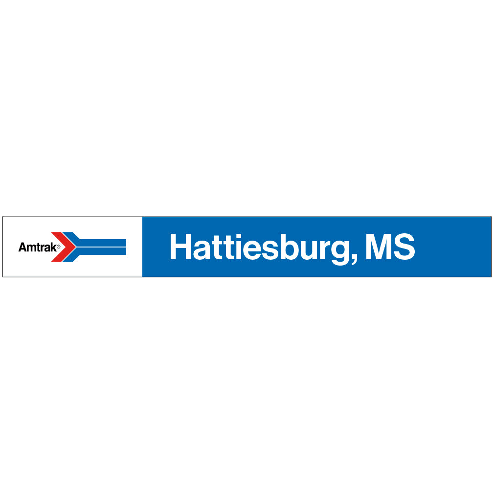 Amtrak Retro Hattiesburg, MS Station Sign