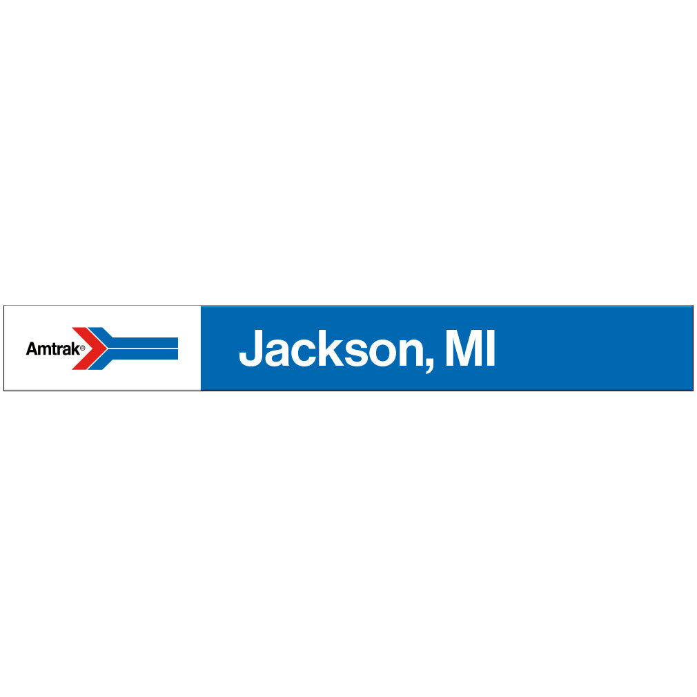 Amtrak Retro Jackson, MI Station Sign