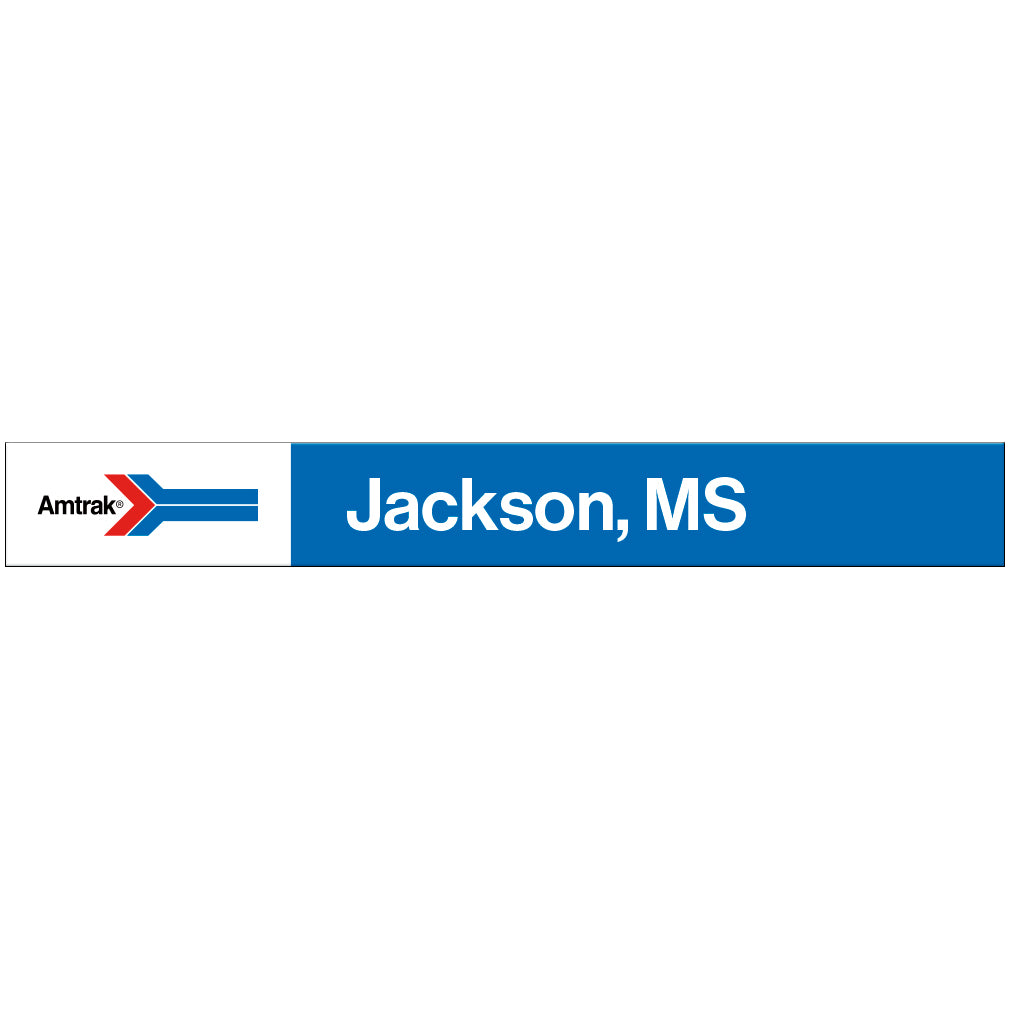 Amtrak Retro Jackson, MS Station Sign