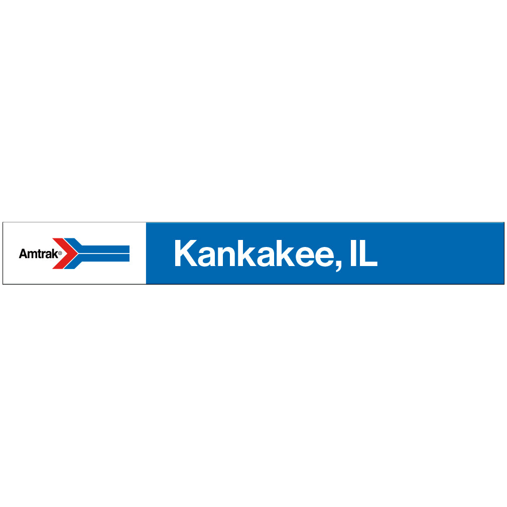 Amtrak Retro Kankakee, IL Station Sign