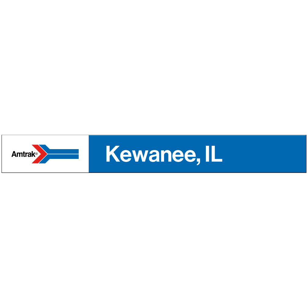 Amtrak Retro Kewanee, IL Station Sign