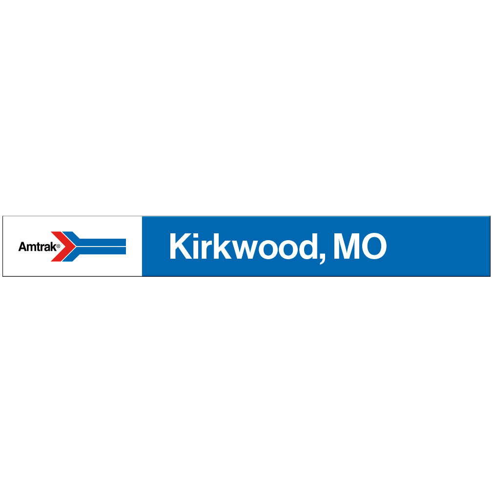 Amtrak Retro Kirkwood, MO Station Sign