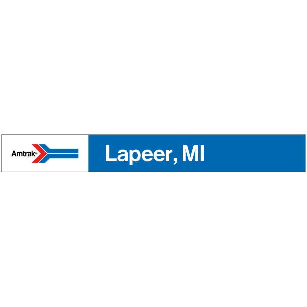 Amtrak Retro Lapeer, MI Station Sign