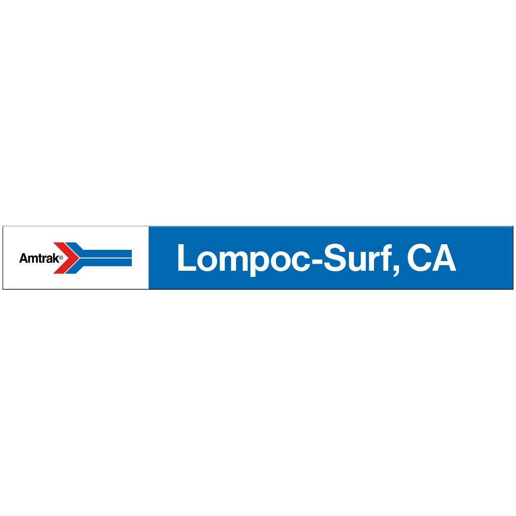 Amtrak Retro Lompoc-Surf, CA Station Sign