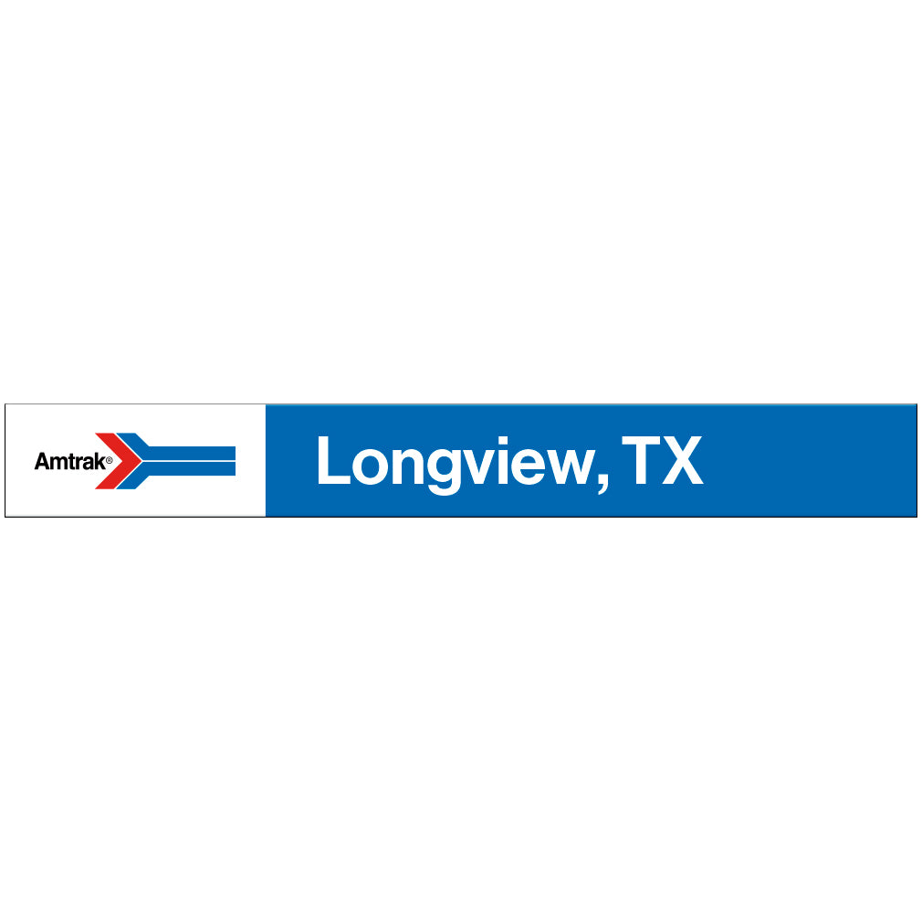 Amtrak Retro Longview, TX Station Sign