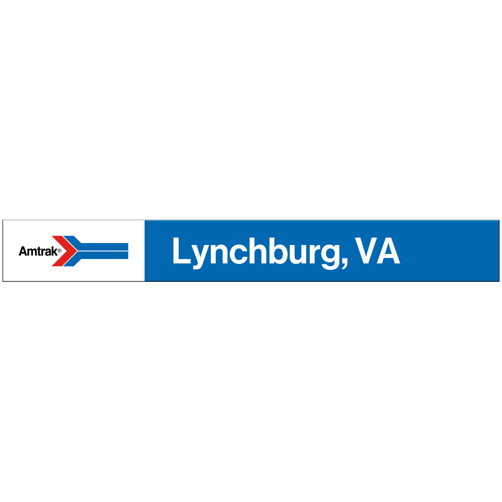 Amtrak Retro Lynchburg, VA Station Sign
