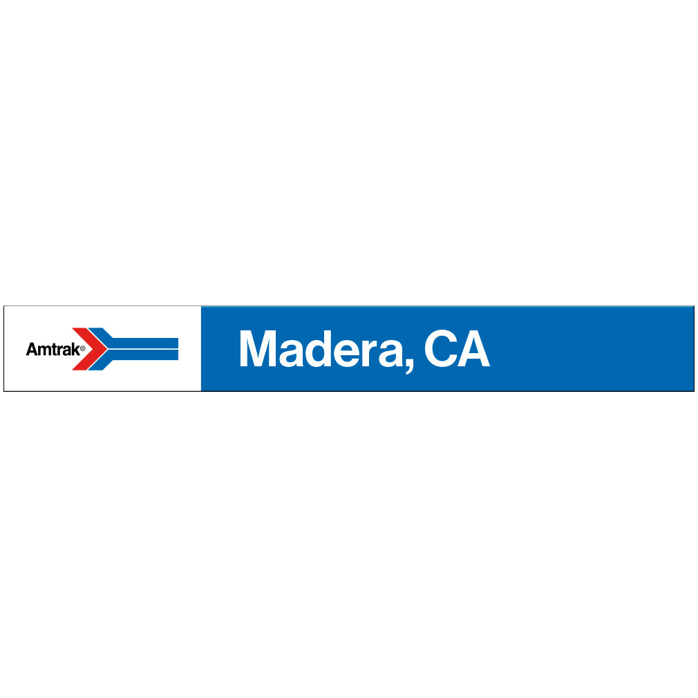 Amtrak Retro Madera, CA Station Sign
