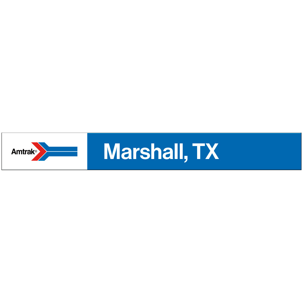 Amtrak Retro Marshall, TX Station Sign