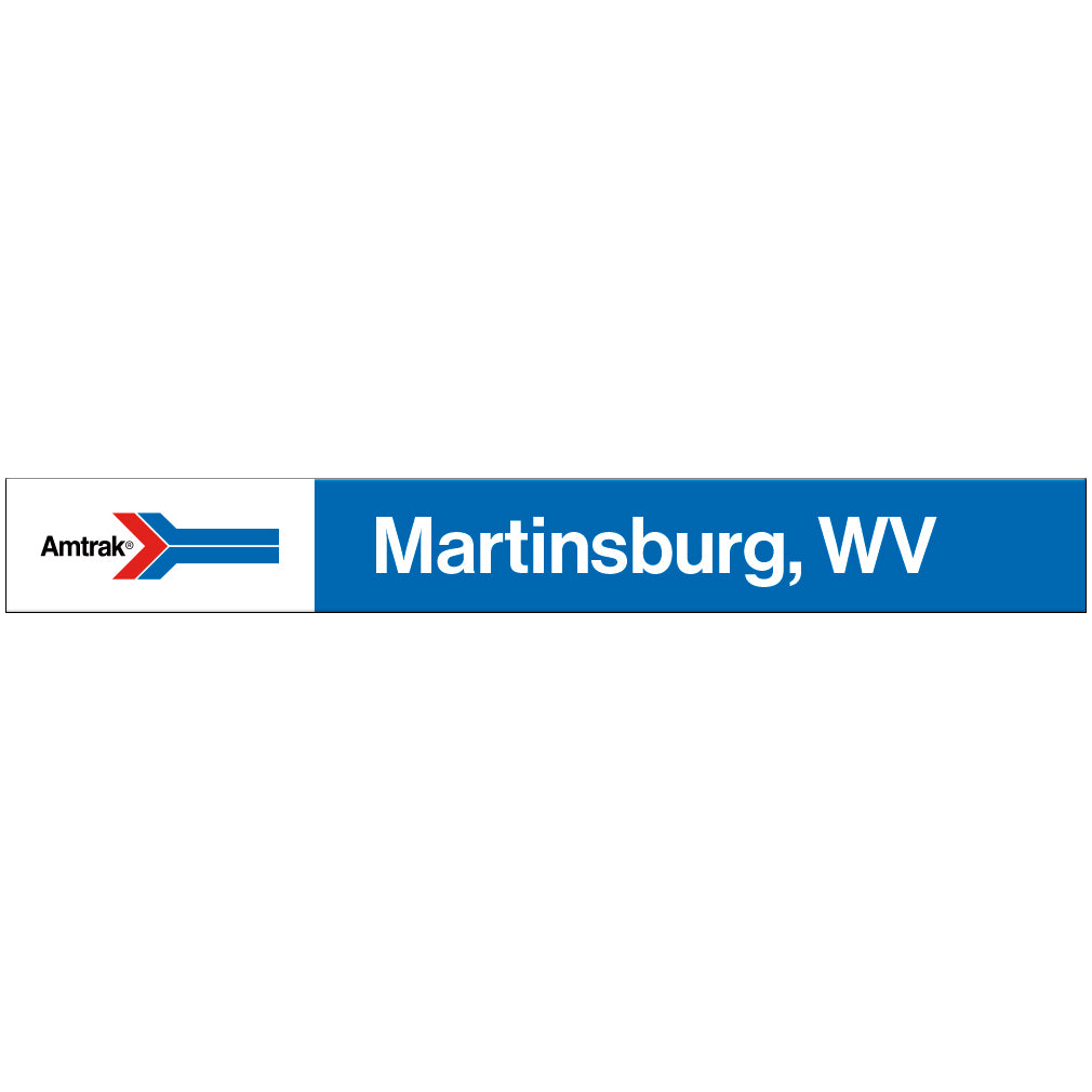 Amtrak Retro Martinsburg, WV Station Sign