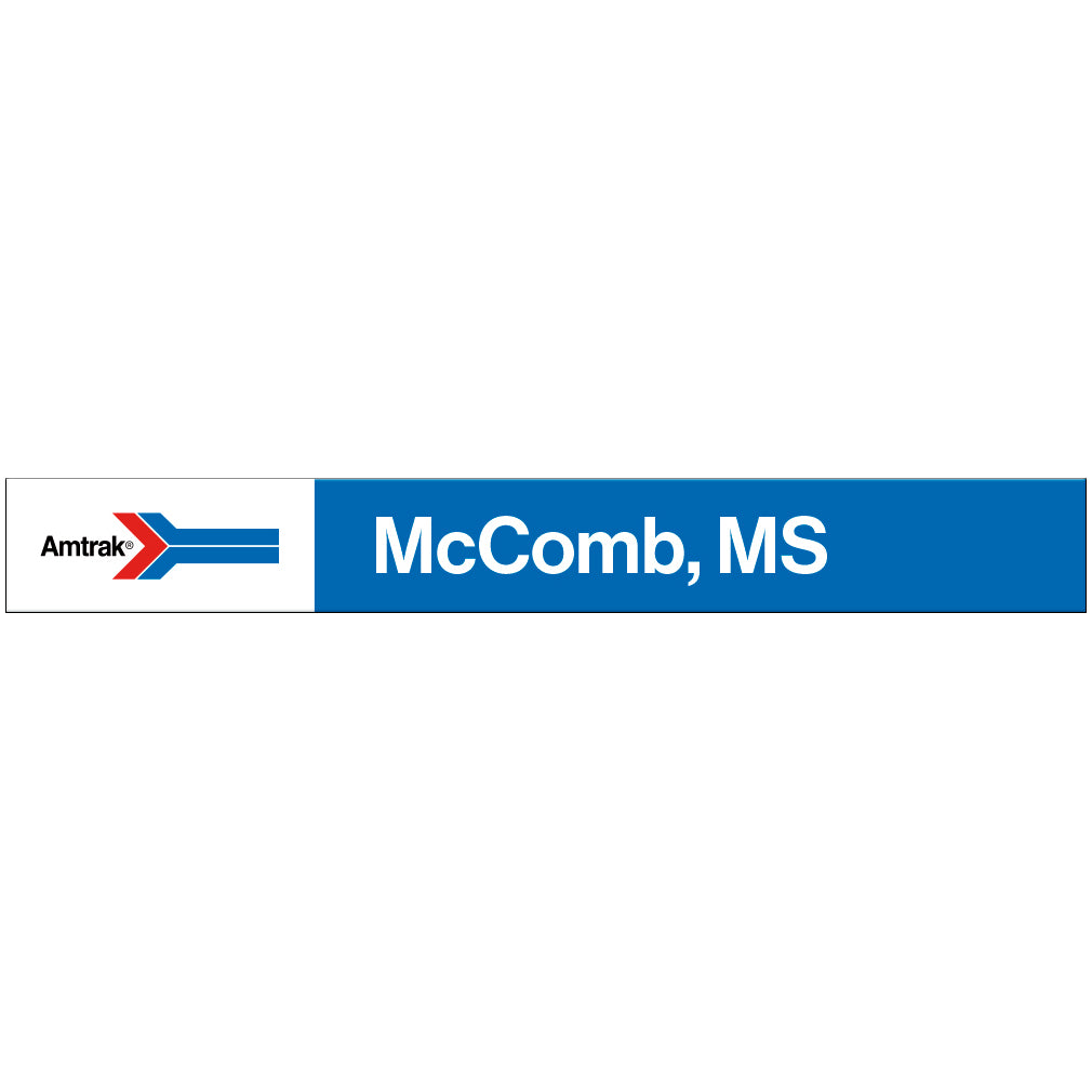 Amtrak Retro McComb, MS Station Sign