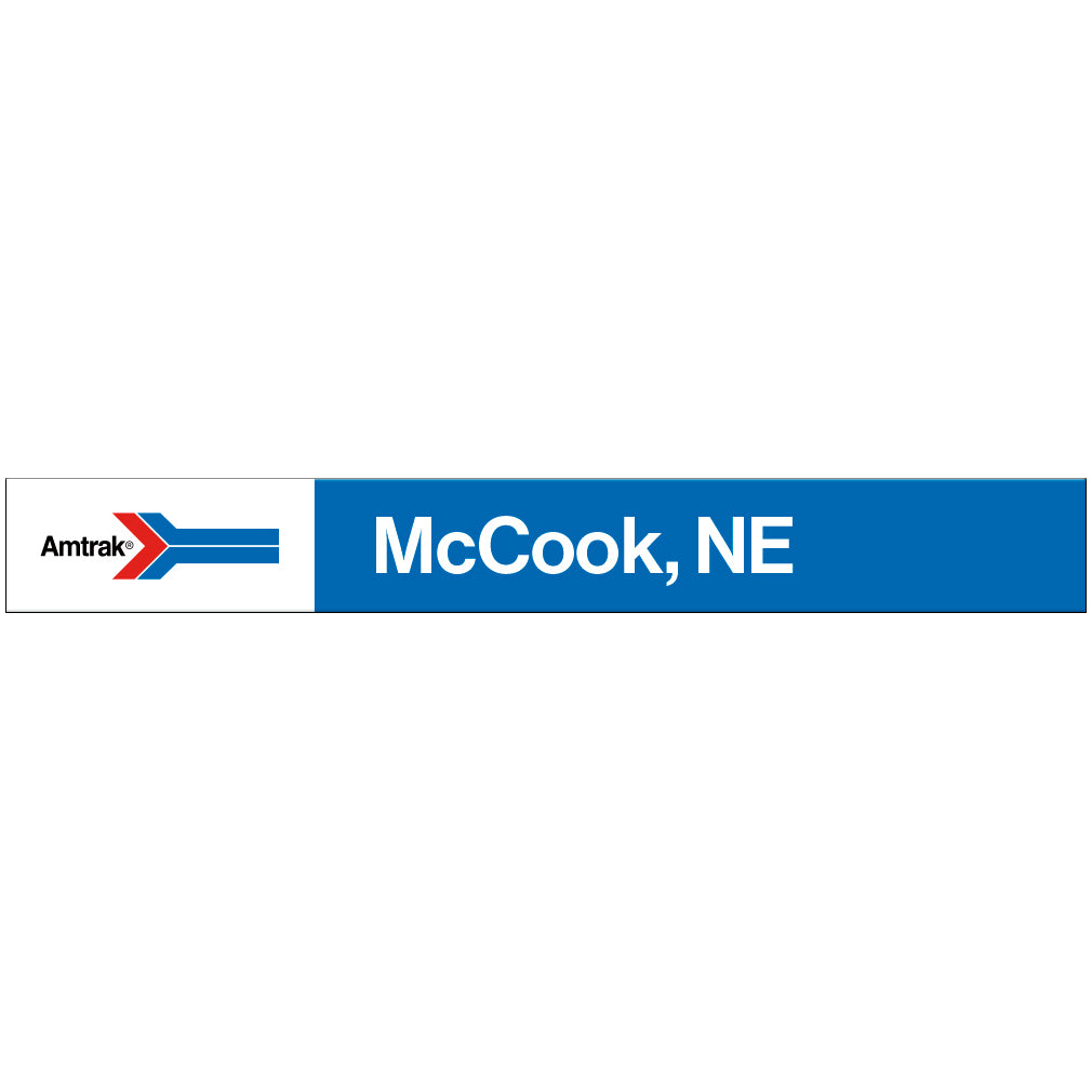 Amtrak Retro McCook, NE Station Sign