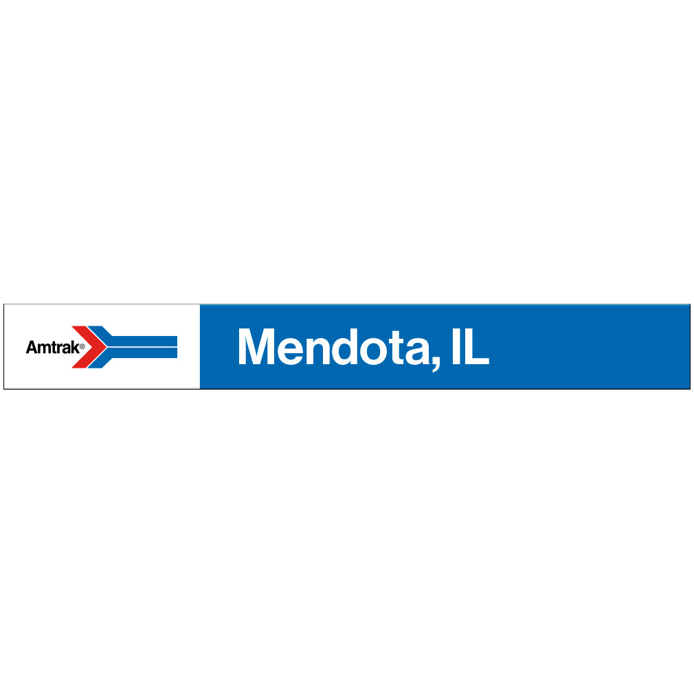 Amtrak Retro Mendota, IL Station Sign