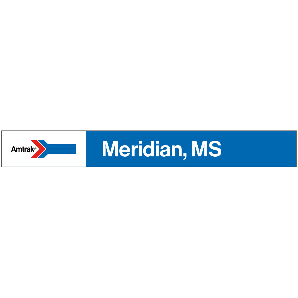Amtrak Retro Meridian, MS Station Sign