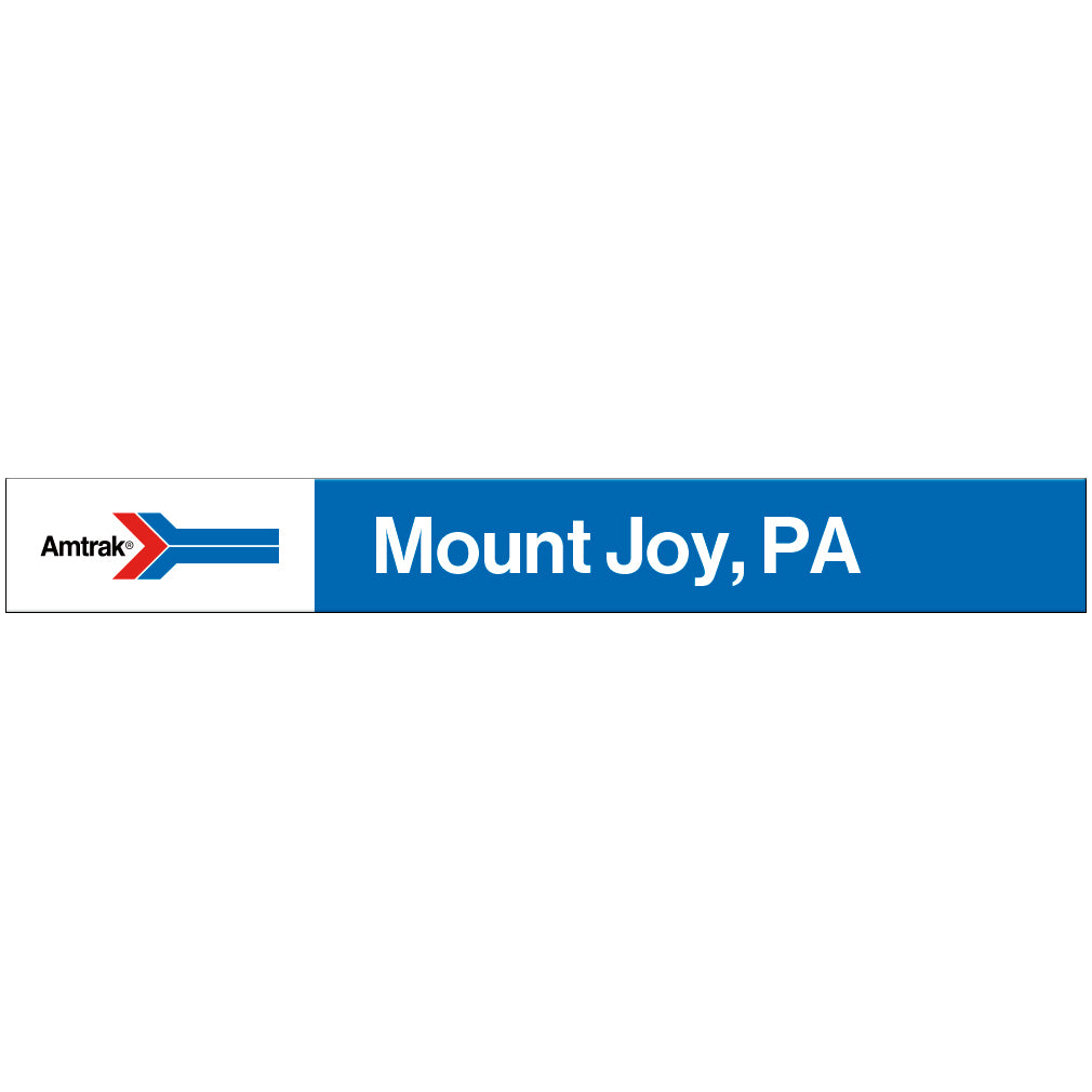 Amtrak Retro Mount Joy, PA Station Sign