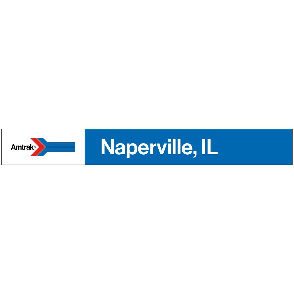 Amtrak Retro Naperville, IL Station Sign