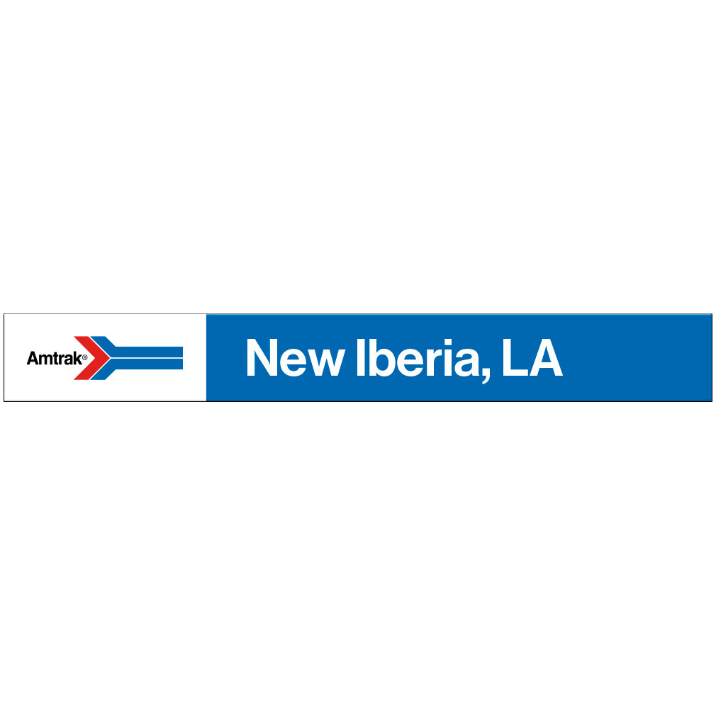 Amtrak Retro New Iberia, LA Station Sign