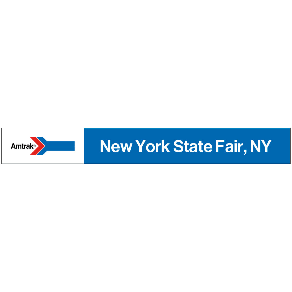 Amtrak Retro New York State Fair, NY Station Sign