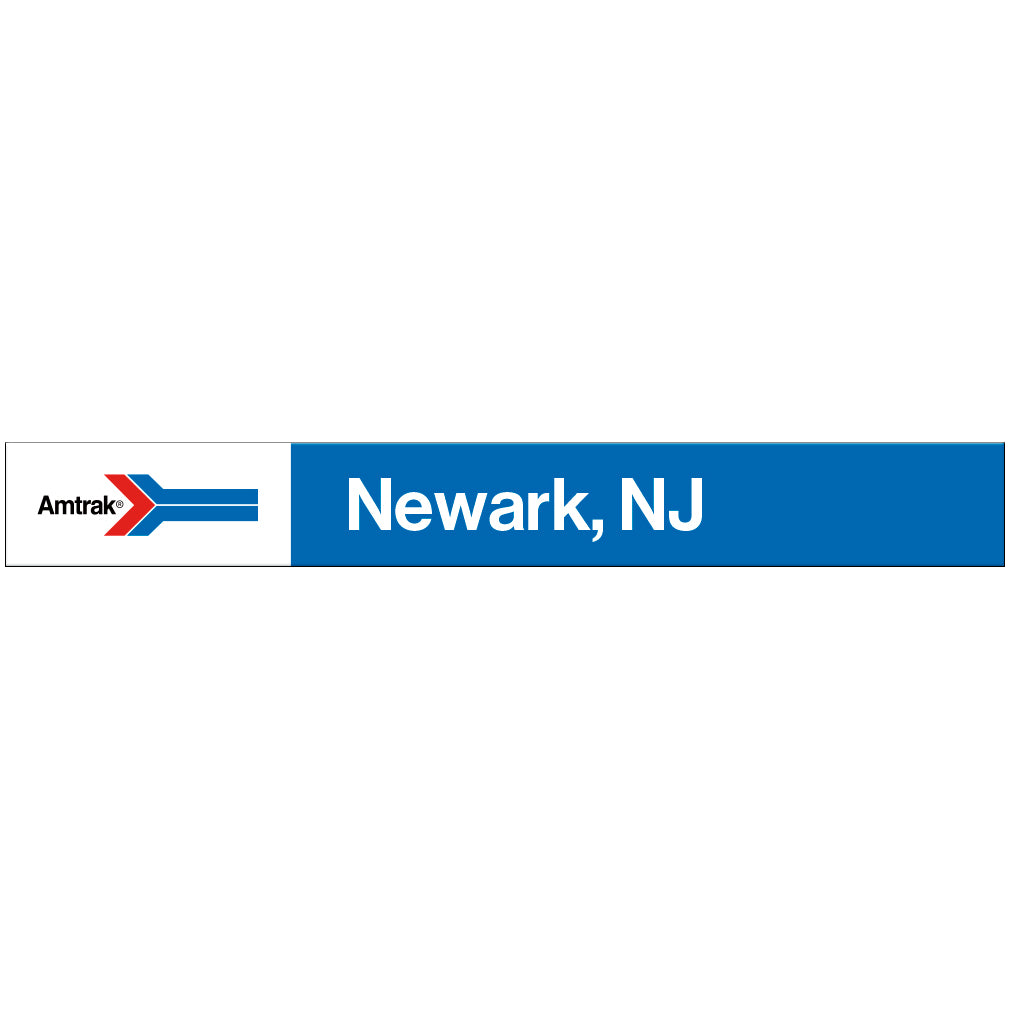 Amtrak Retro Newark, NJ Station Sign