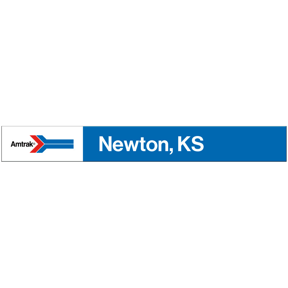 Amtrak Retro Newton, KS Station Sign