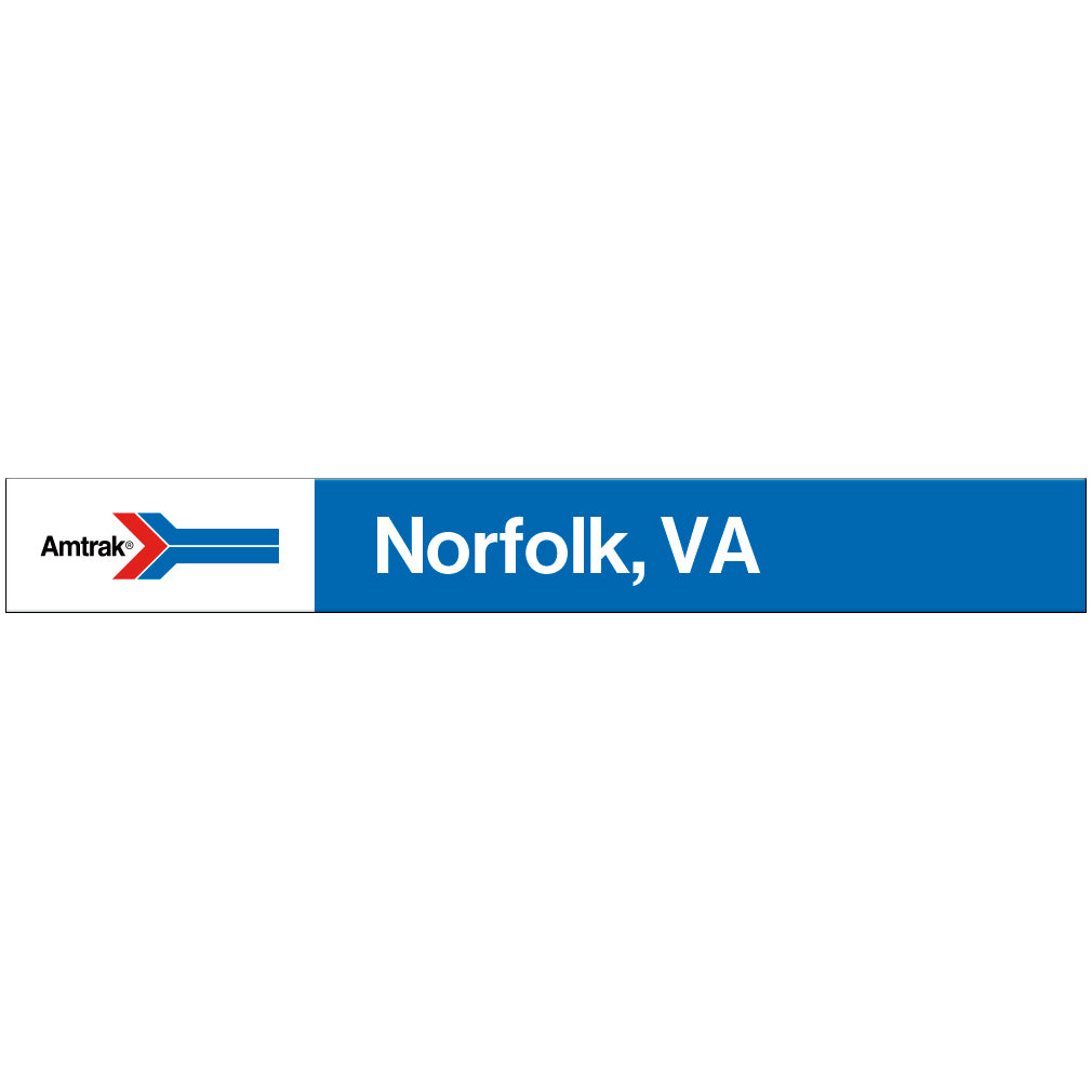 Amtrak Retro Norfolk, VA Station Sign