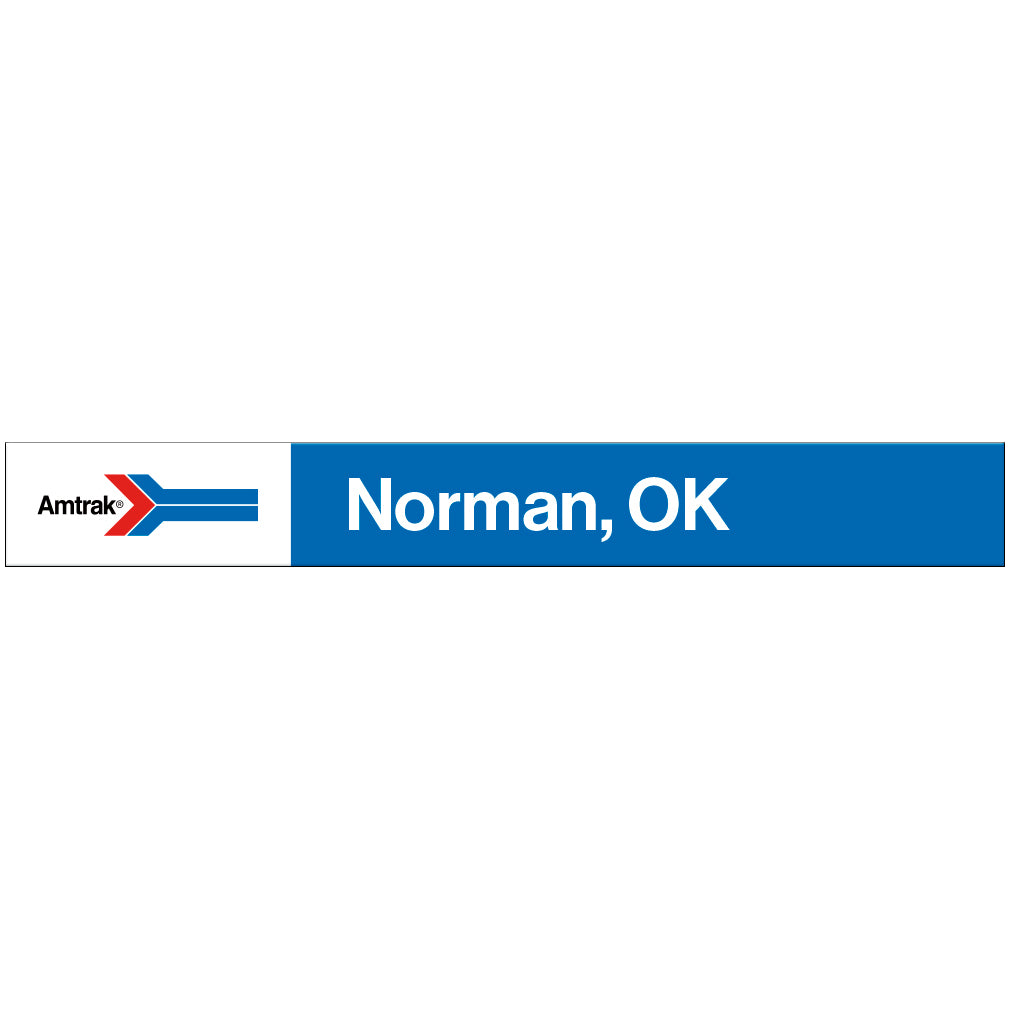 Amtrak Retro Norman, OK Station Sign