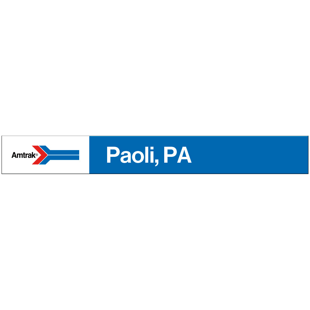 Amtrak Retro Paoli, PA Station Sign