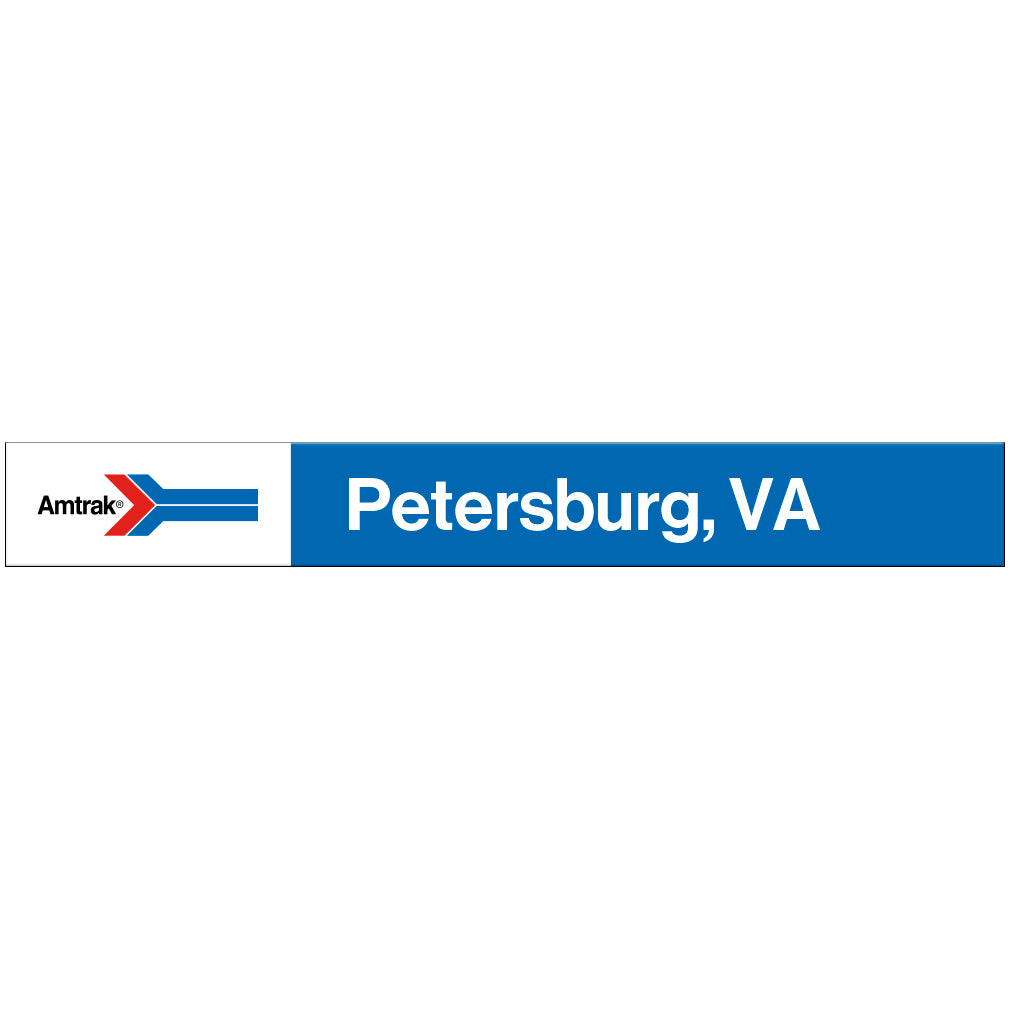 Amtrak Retro Petersburg, VA Station Sign