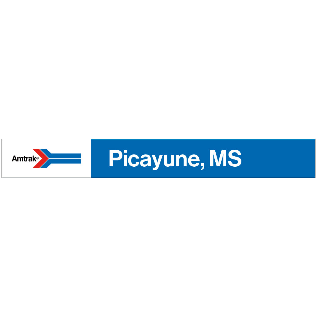Amtrak Retro Picayune, MS Station Sign