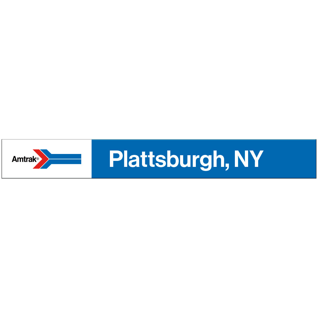 Amtrak Retro Plattsburgh, NY Station Sign