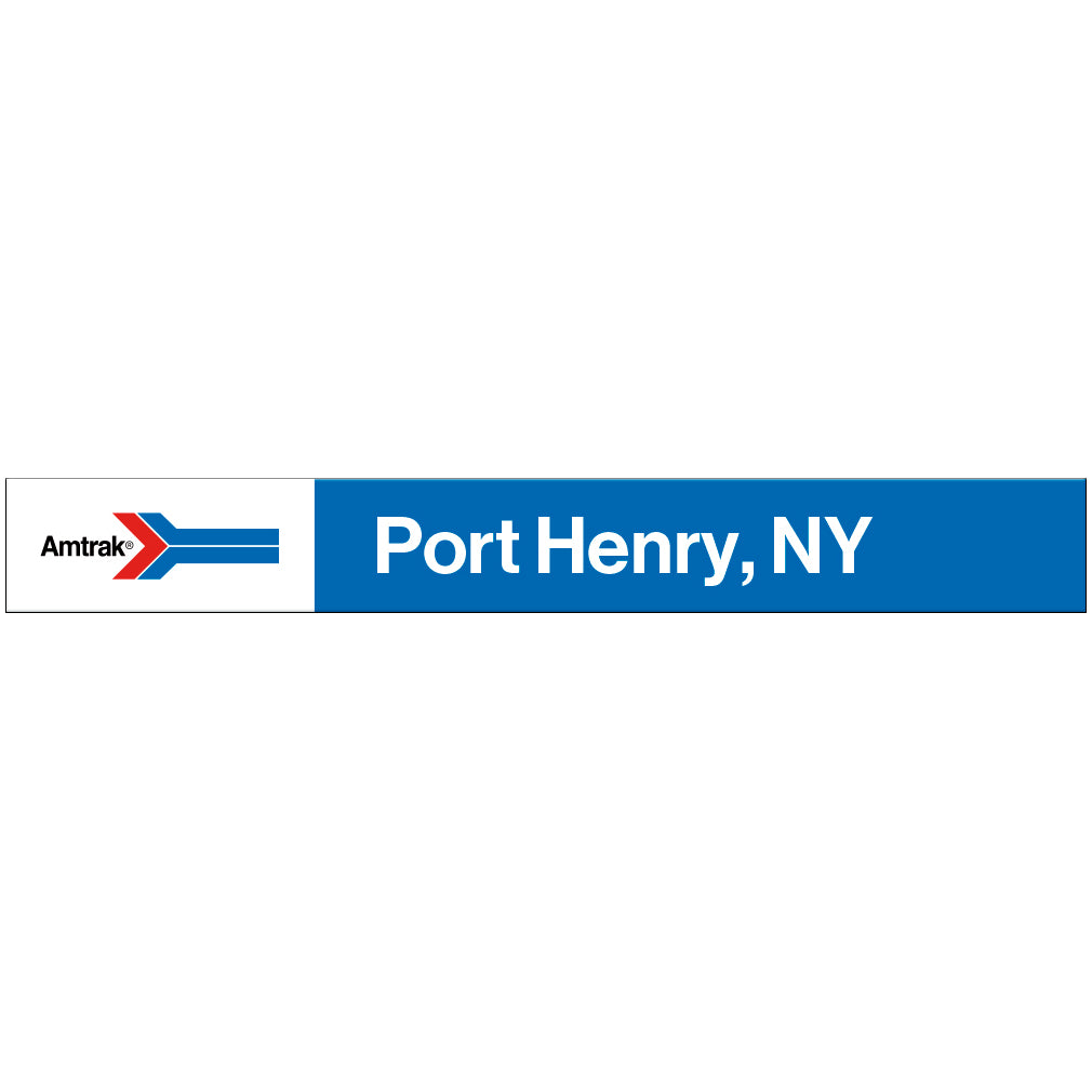 Amtrak Retro Port Henry, NY Station Sign