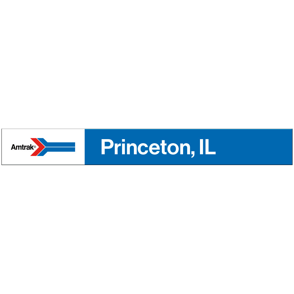 Amtrak Retro Princeton, IL Station Sign