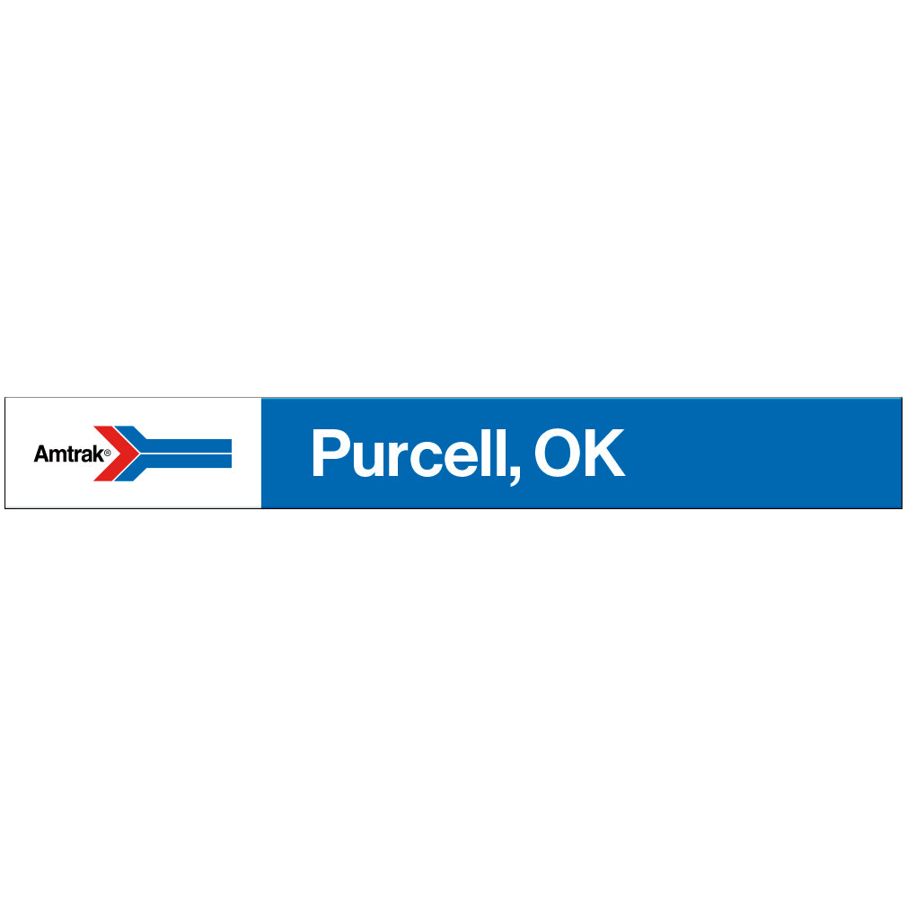 Amtrak Retro Purcell, OK Station Sign