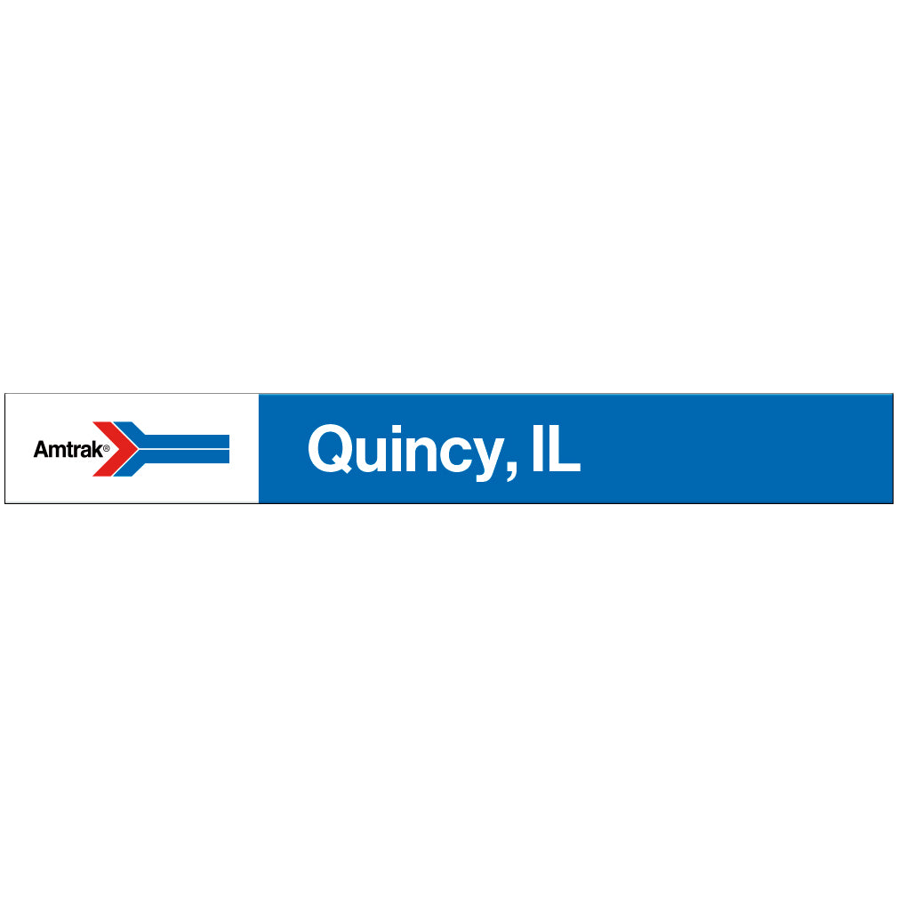 Amtrak Retro Quincy, IL Station Sign