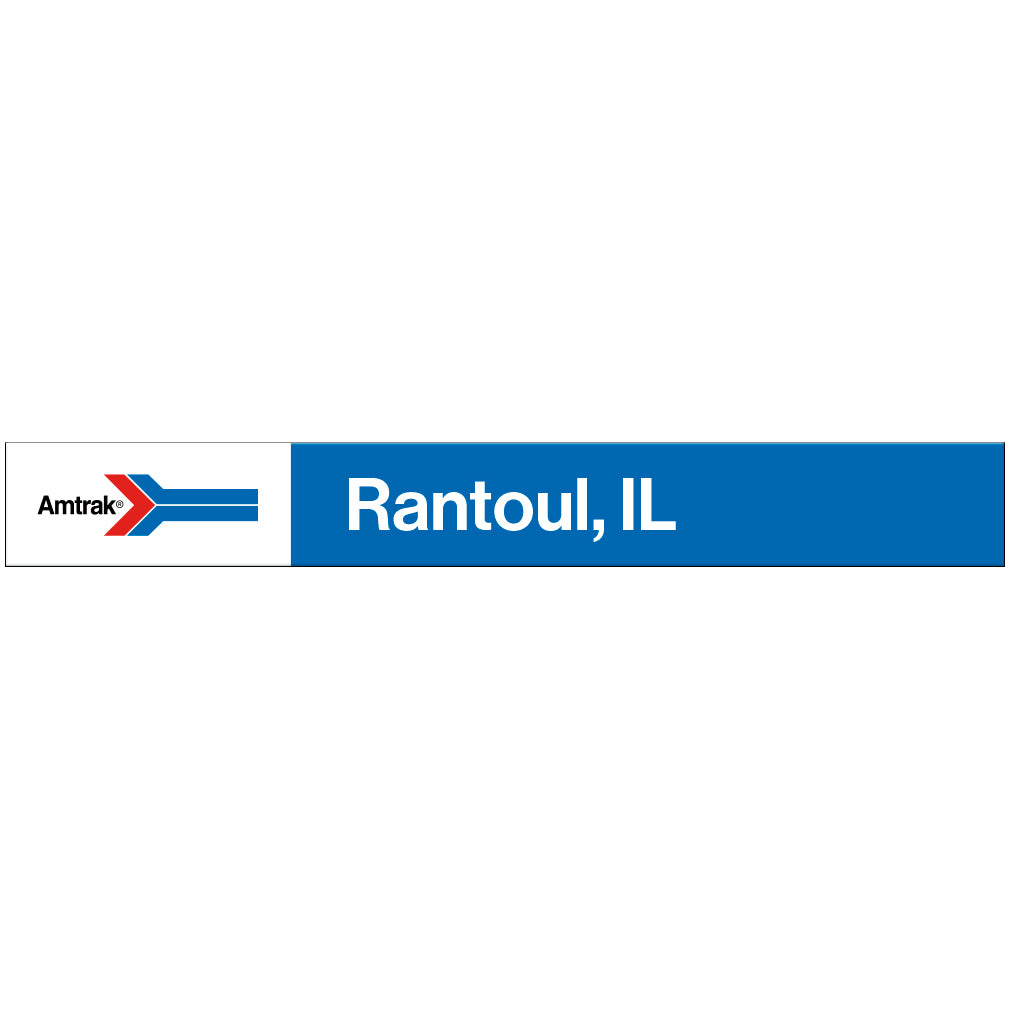 Amtrak Retro Rantoul, IL Station Sign