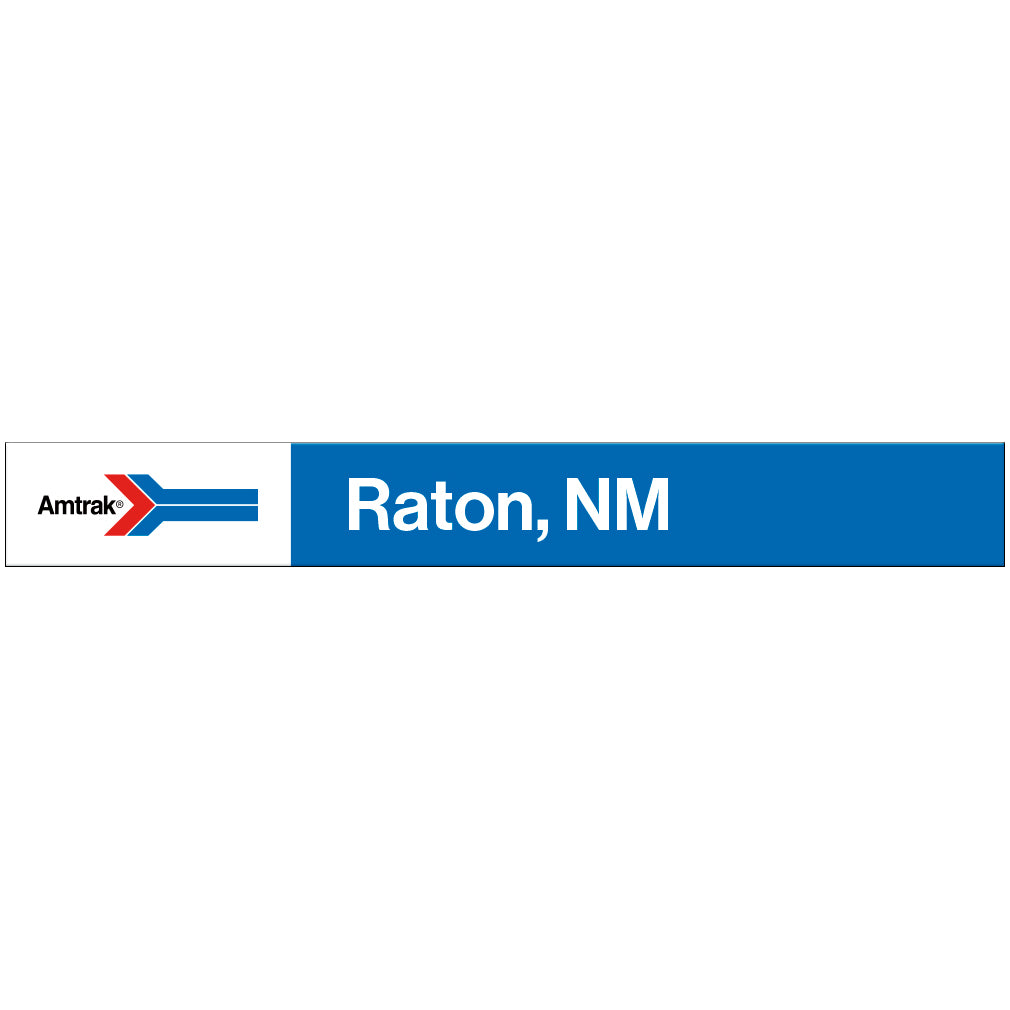 Amtrak Retro Raton, NM Station Sign