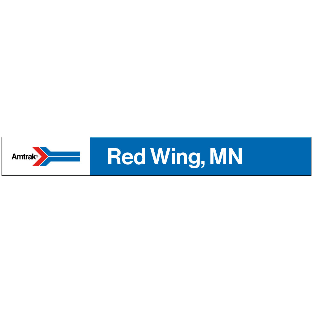 Amtrak Retro Red Wing, MN Station Sign