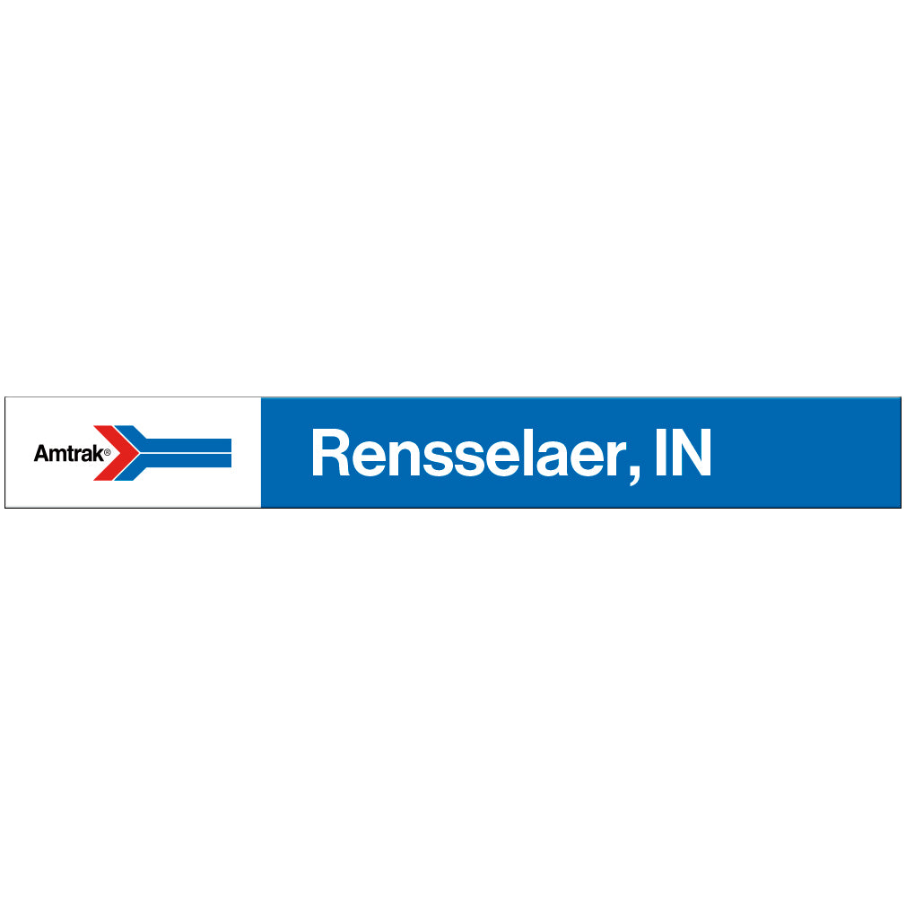 Amtrak Retro Rensselaer, IN Station Sign
