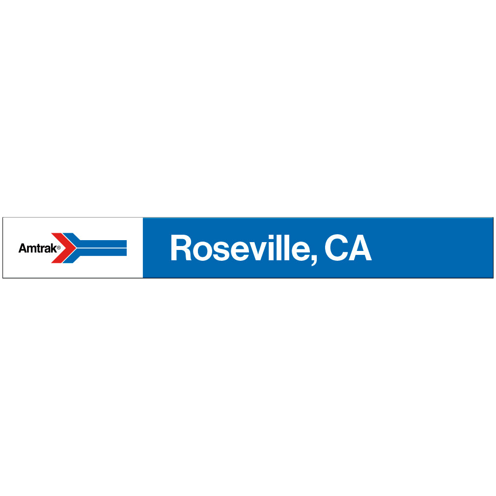 Amtrak Retro Roseville, CA Station Sign