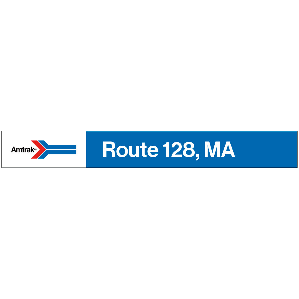 Amtrak Retro Route 128, MA Station Sign