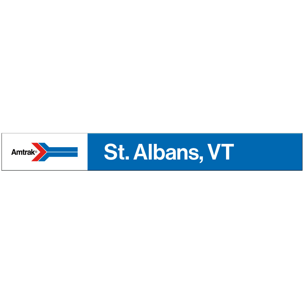 Amtrak Retro St. Albans, VT Station Sign