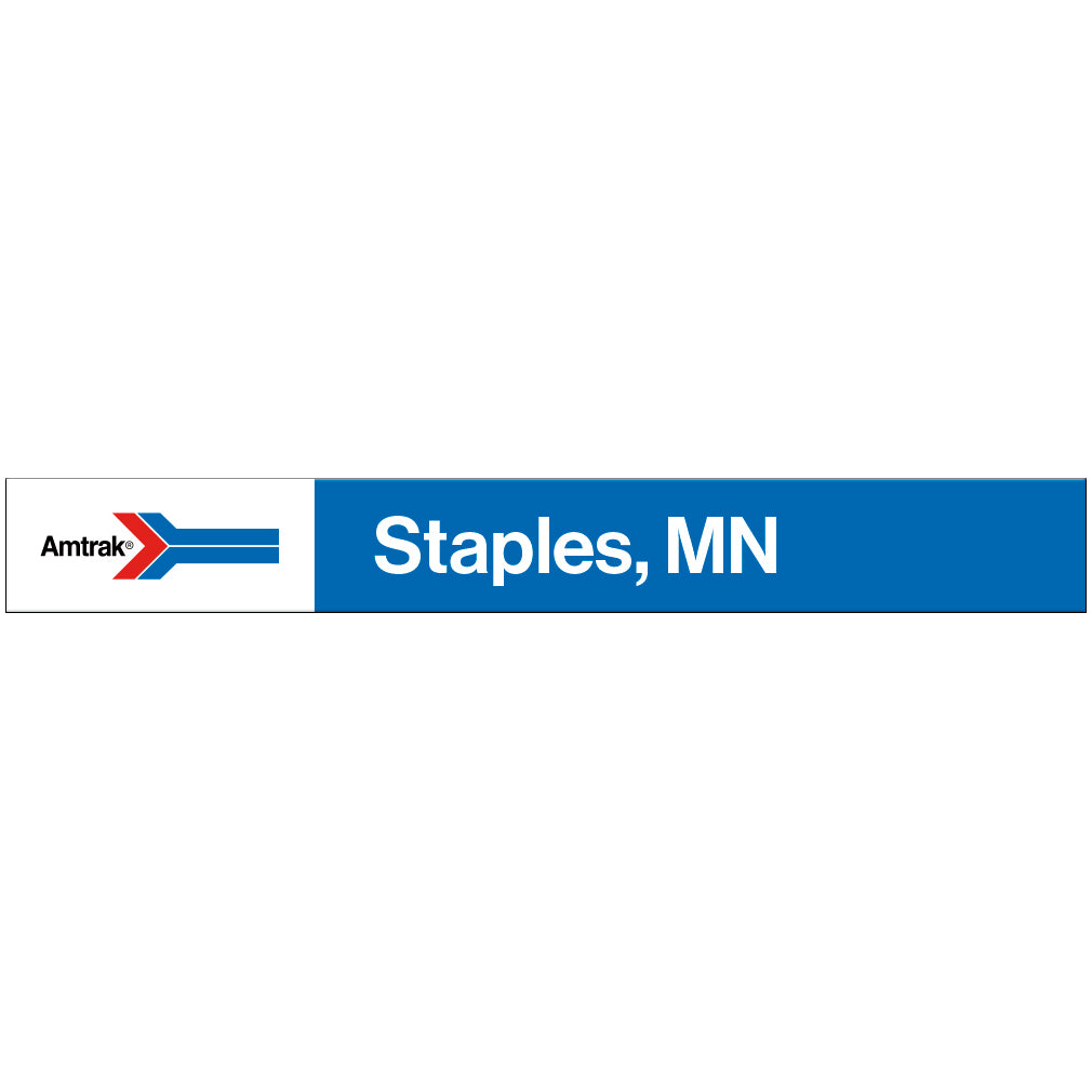 Amtrak Retro Staples, MN Station Sign