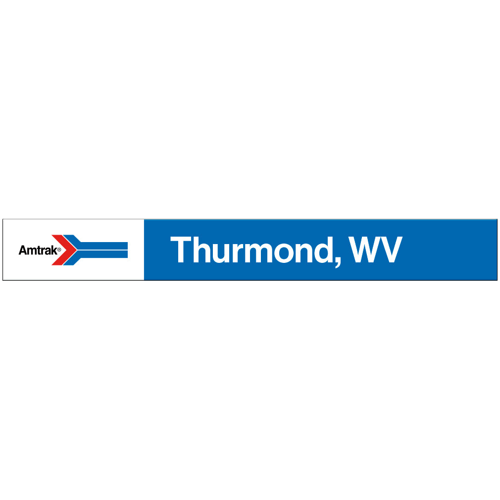 Amtrak Retro Thurmond, WV Station Sign