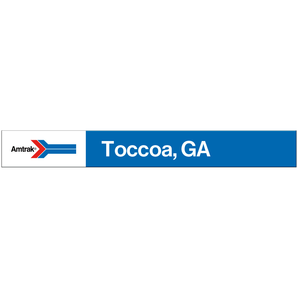 Amtrak Retro Toccoa, GA Station Sign