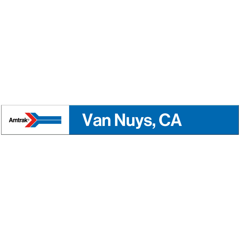 Amtrak Retro Van Nuys, CA Station Sign