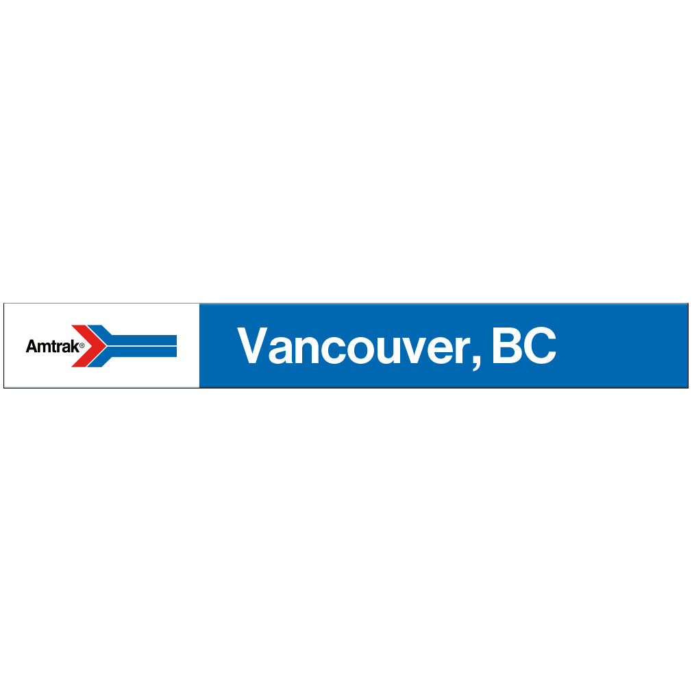 Amtrak Retro Vancouver, BC Station Sign