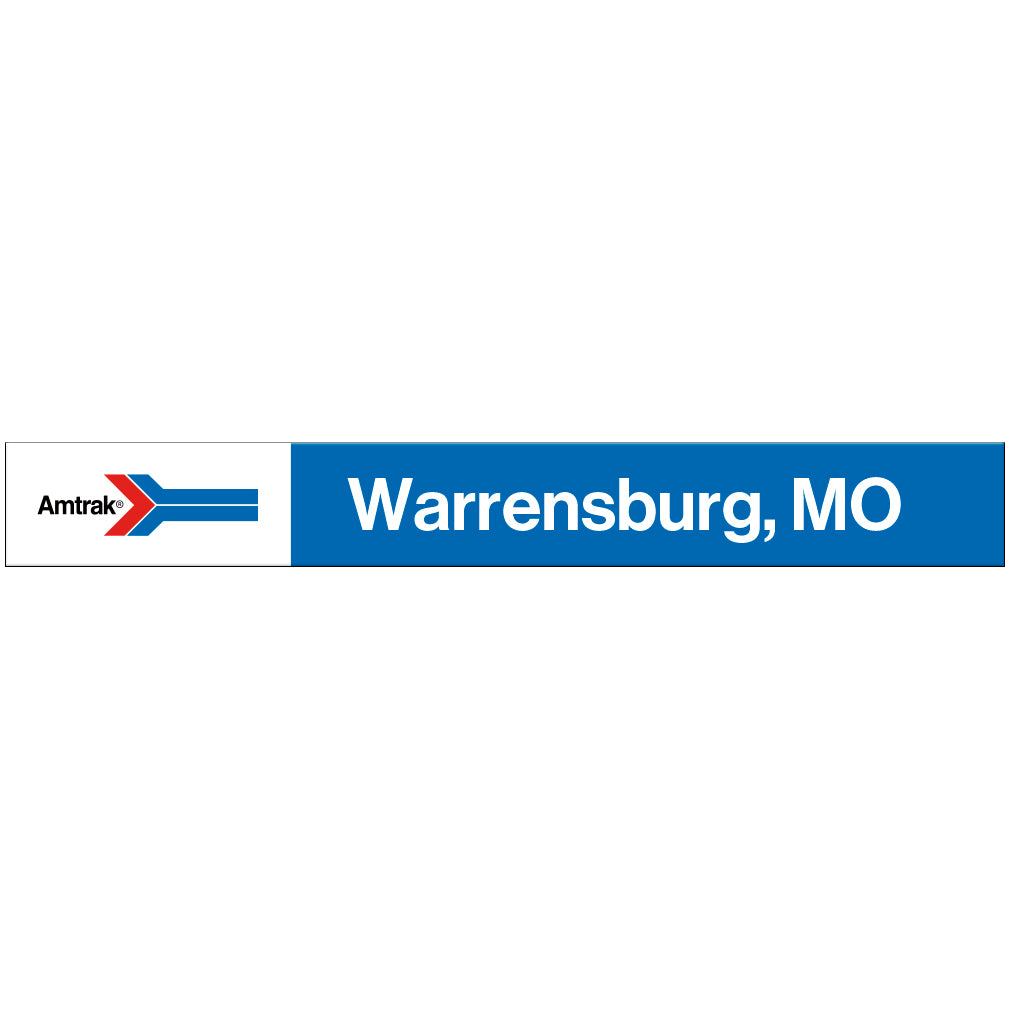 Amtrak Retro Warrensburg, MO Station Sign
