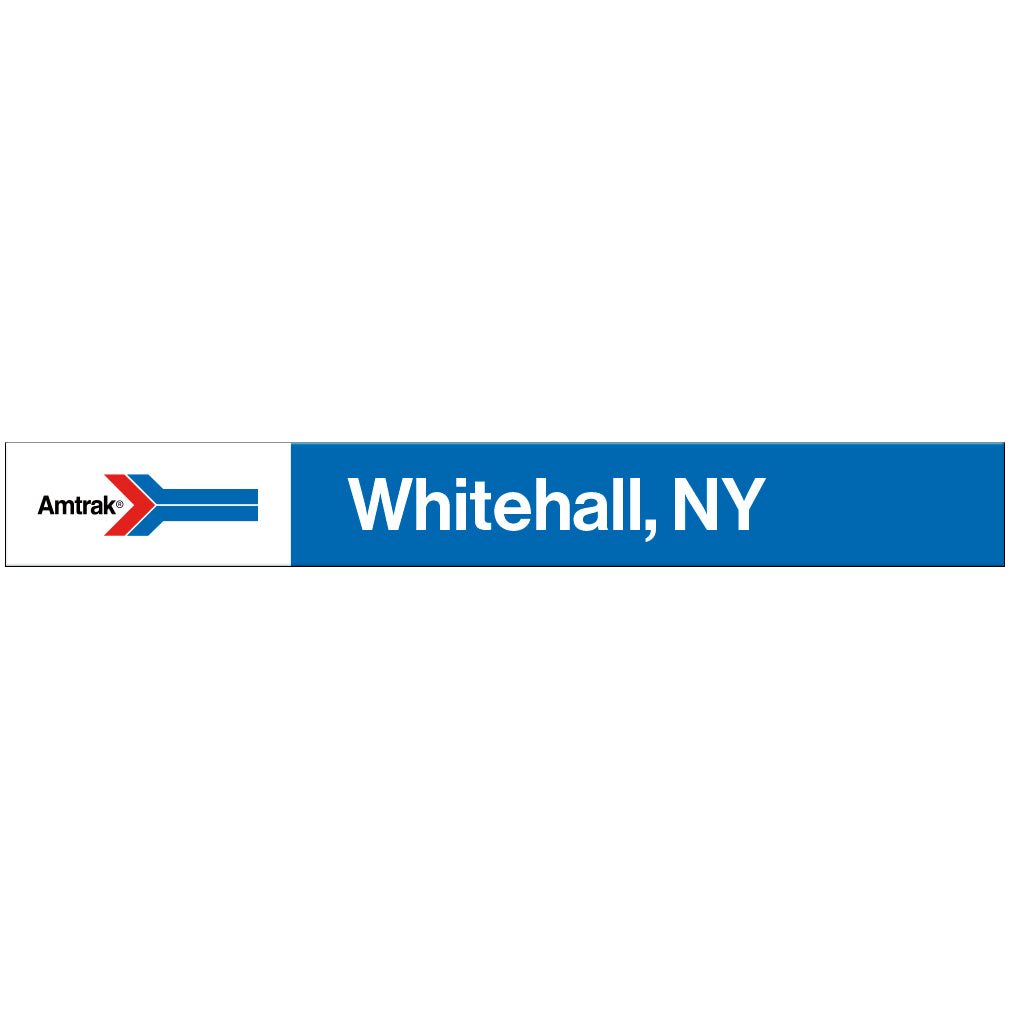 Amtrak Retro Whitehall, NY Station Sign