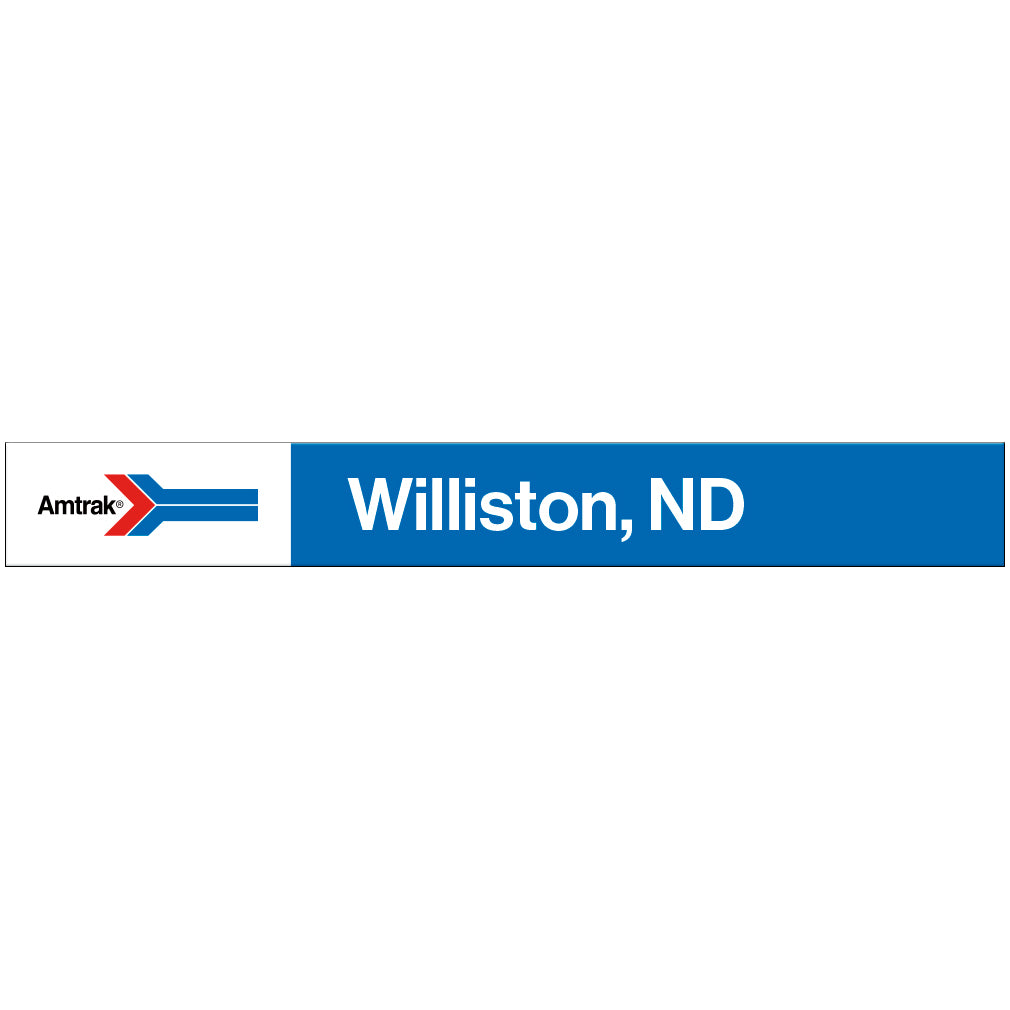 Amtrak Retro Williston, ND Station Sign