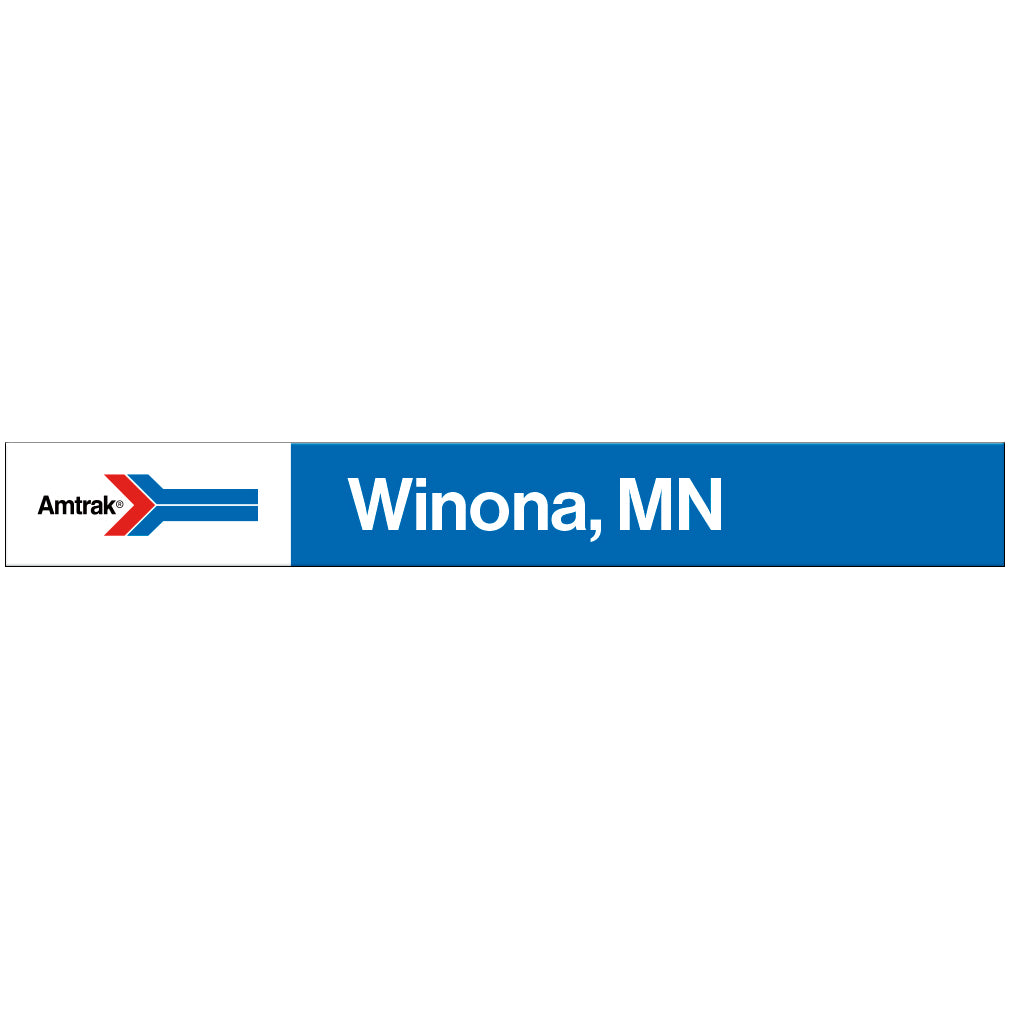 Amtrak Retro Winona, MN Station Sign